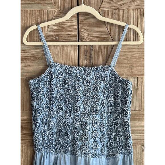Newport News Dresses & Skirts - Vtg Jeanology Womens Denim Sleeveless Dress Size 14 Cottage